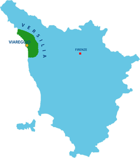 la mappa della Versilia
